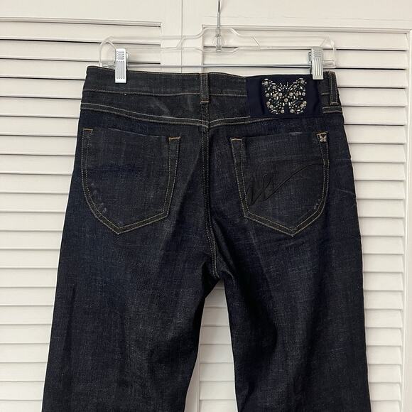 MaxMara Weekend New Bootcut Jeans FitW116 Stretch, Size US 8, butterfly patch. - Picture 7 of 12